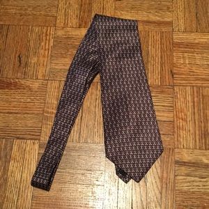 Brown and Red Pattern Tie